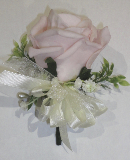Pale Pink Rose & Gypsophila Corsage